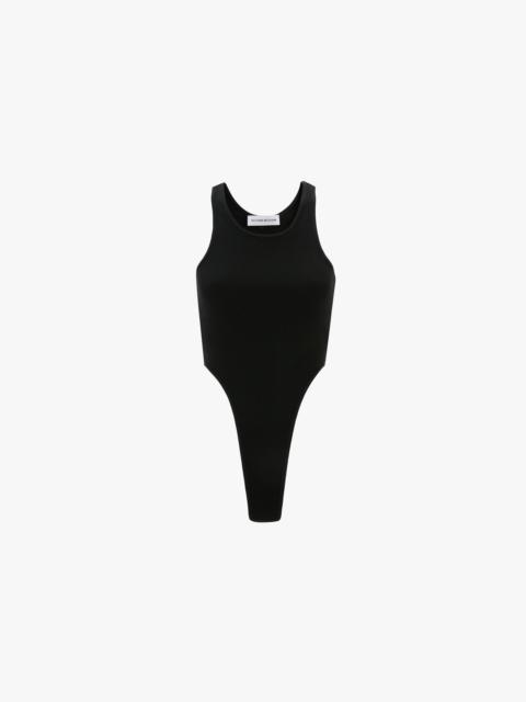High Leg Bodysuit In Black