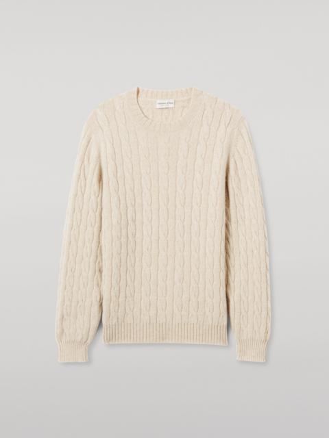Calder Natural Cable Cashmere Jumper