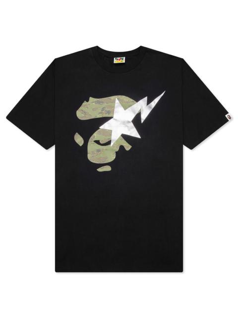 WOMEN'S APE ON BAPESTA TEE - BLACK/BEIGE