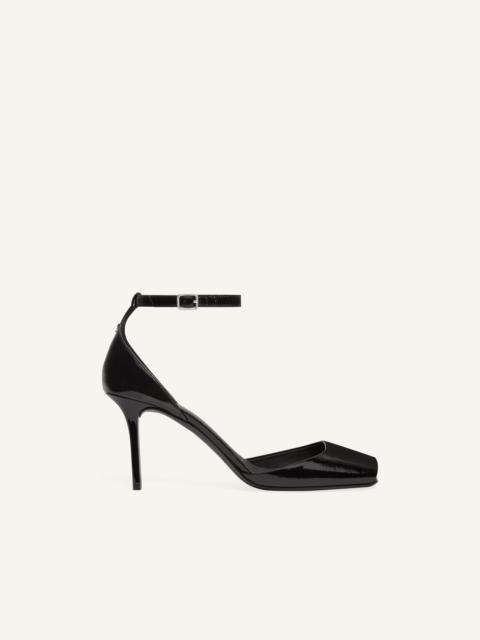 PEEP TOE VINYL PUMPS