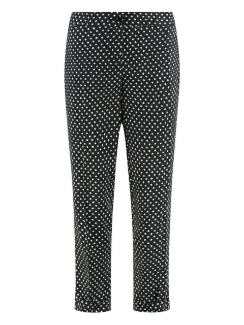polka-dot cropped trousers