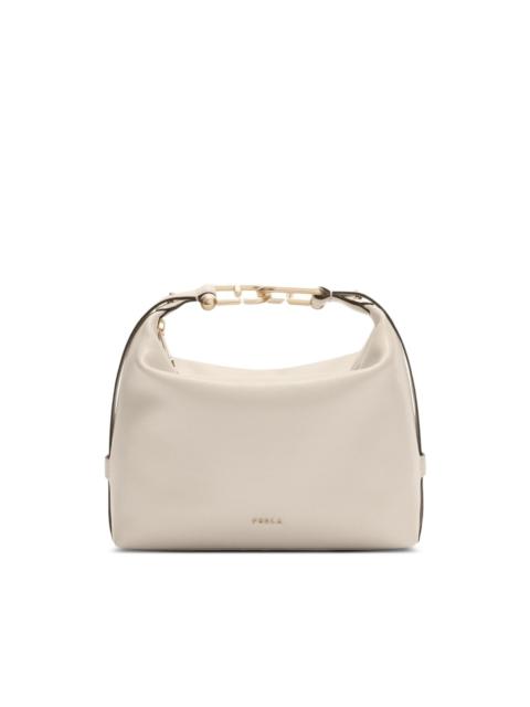textured arch shoulder bag