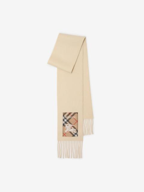 Check Label Cashmere Scarf
