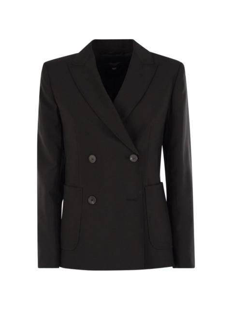double-breasted notched wool blazer