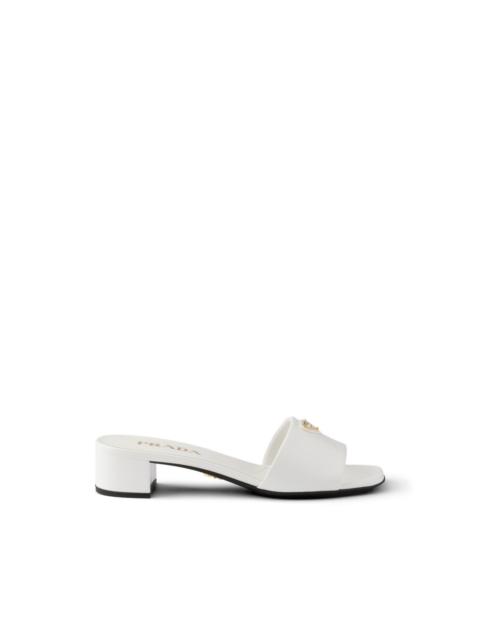 Saffiano patent leather sandals