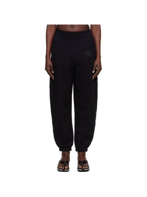 Black Puff Logo Sweatpants