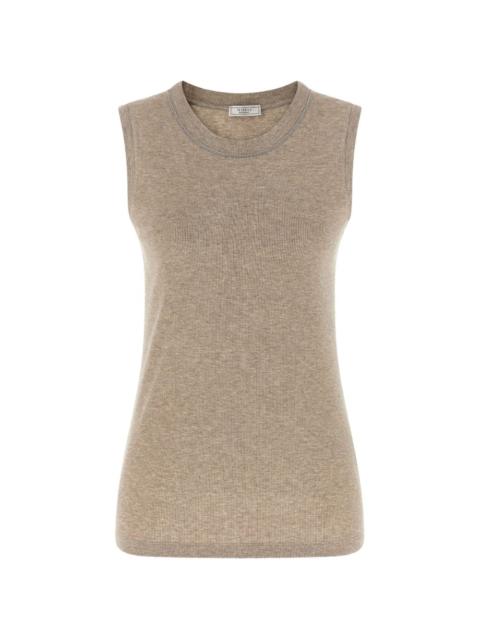Punto Luce ribbed crew neck top