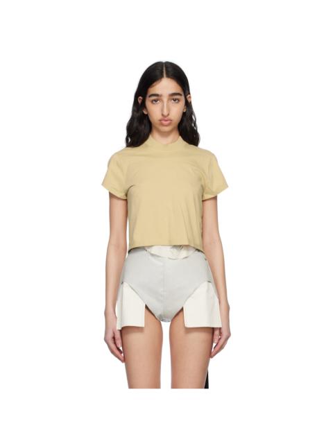 Beige Hollywood Cropped Small Level T-shirt
