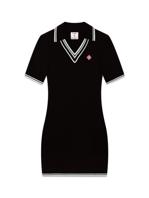 Viscose V-Neck Polo Dress