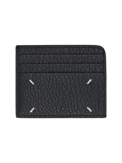 Black Four Stitches Card Holder