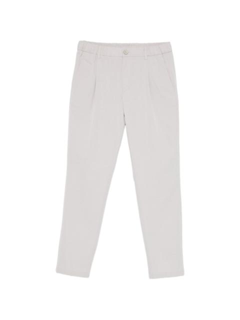 pleated straight trousers