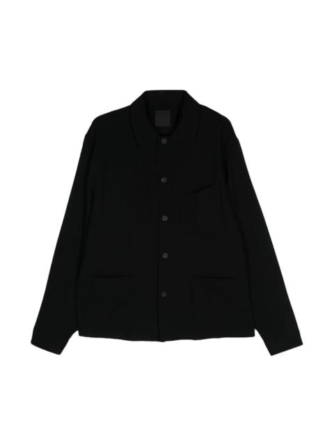 CLASSIC-COLLAR WOOL SHIRT