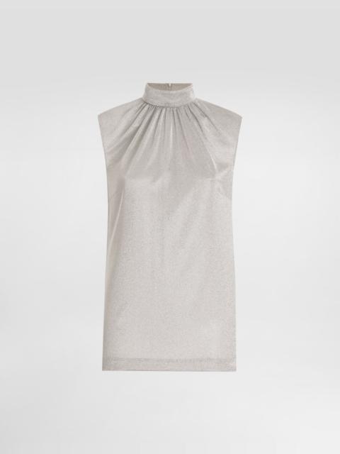 Lamé jersey top