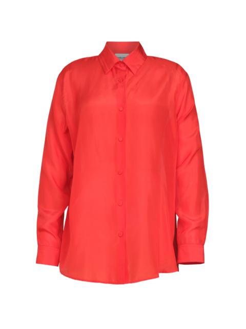 Quinney Silk Shirt red