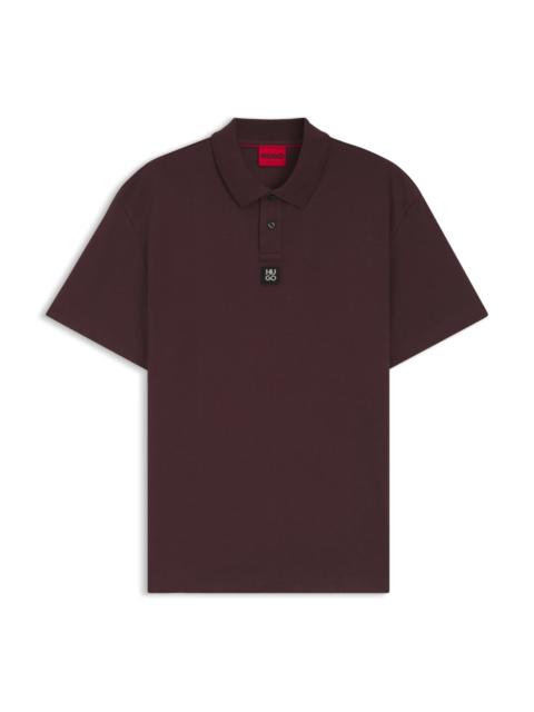 STACKED-LOGO POLO SHIRT IN INTERLOCK COTTON