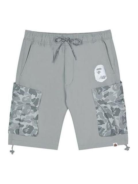 New Balance x BAPE Relaxed Fit Shorts 'Grey White' BASP6000-GYX