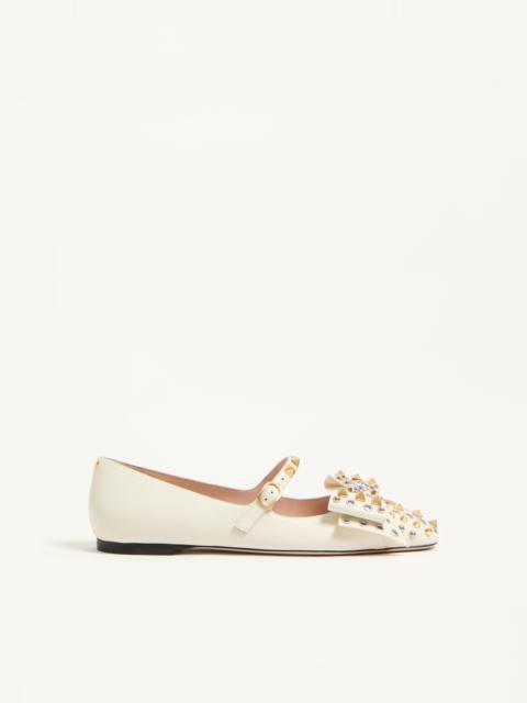 MARY-JANE BOWOW BALLERINA IN KIDSKIN WITH STUDS