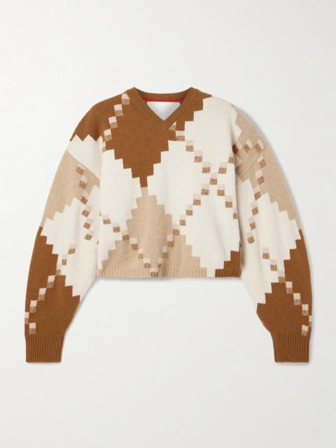 The Ava Jacquard-knit Wool Sweater