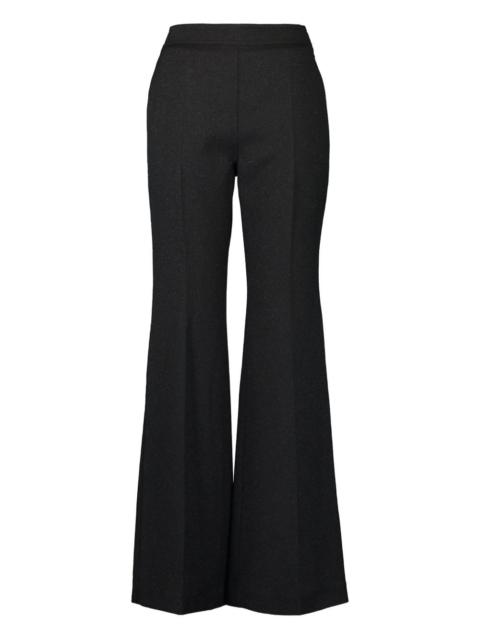 high-waist flared trousers