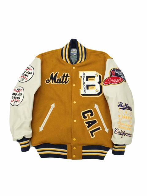 30oz. WOOL MELTON AWARD JACKET - BULLDOGS - WV15385