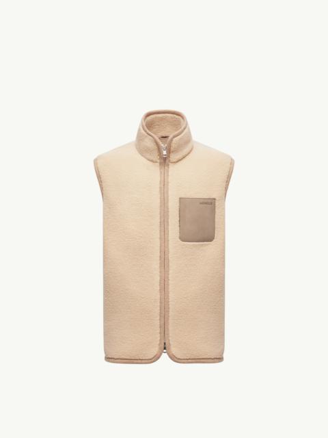 Nubuck-Trimmed Teddy Vest