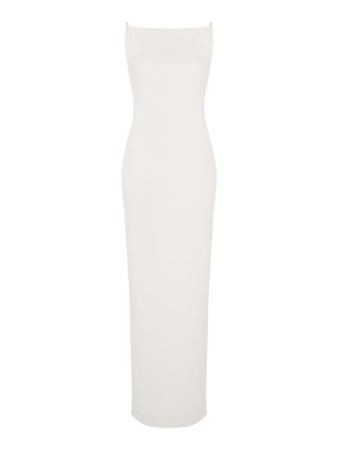 Crepe Maxi Dress ivory