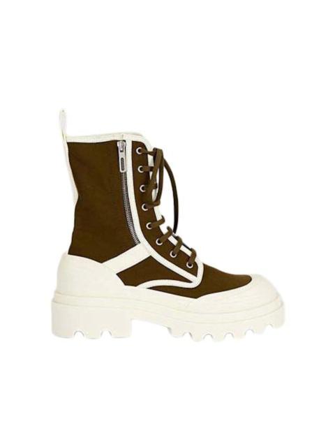 Bottega Veneta Lace-Up Boots Green White