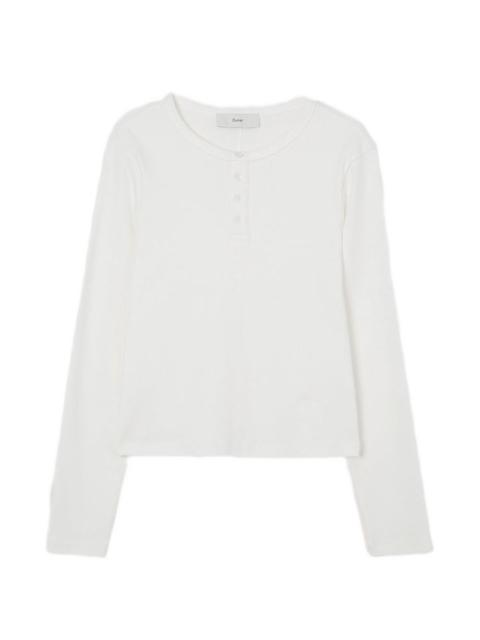 buttoned long-sleeve T-shirt