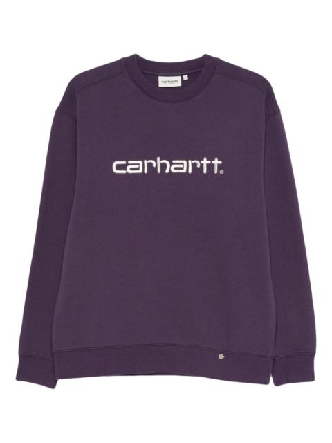 embroidered-logo sweatshirt