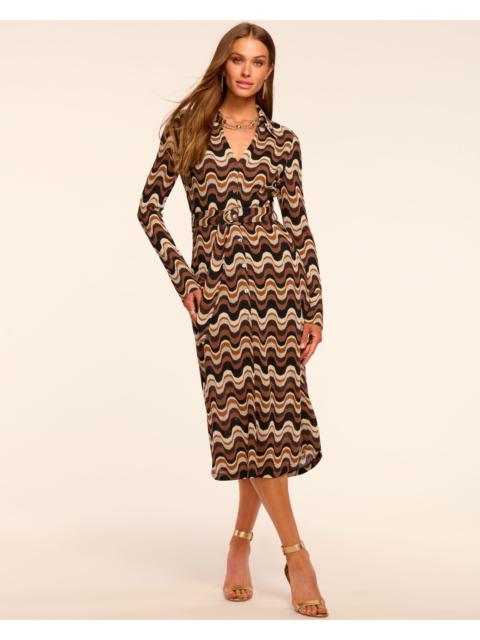 Lydia Long Sleeve Belted Midi Dress