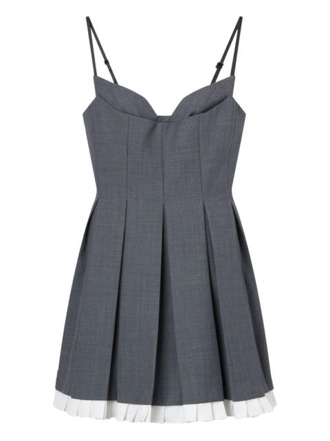 pleated mini dress