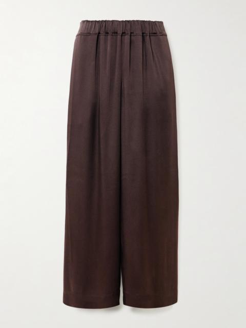 Satin-crepe Wide-leg Pants