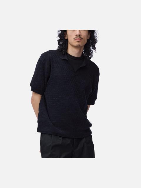Knit Polo - Vintage Black Boxweave