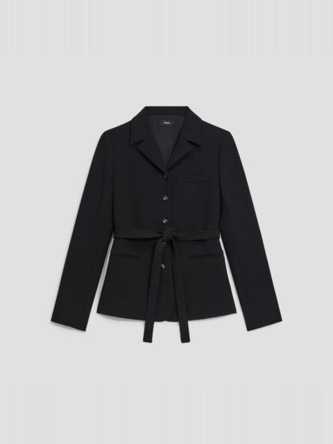 Tie-Waist Jacket in Admiral Crepe