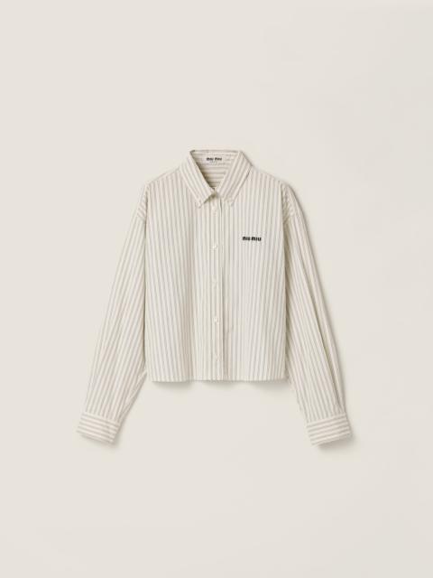 Striped poplin shirt
