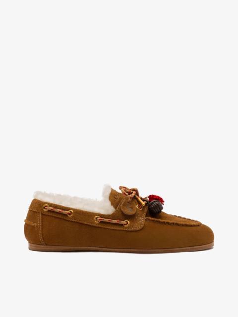 Cyprus Shearling In Russet Suede