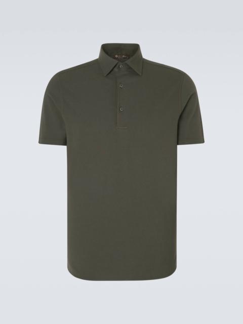 Brenna cotton piqué polo shirt