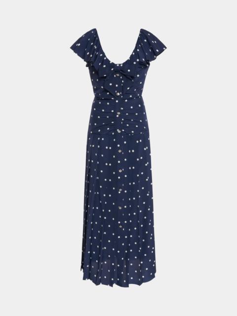 POLKA DOT DRESS WITH RUFFLE