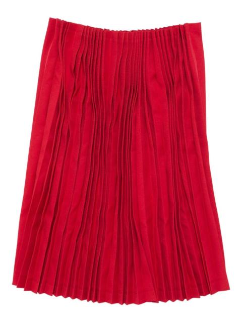 pleated midi skirt