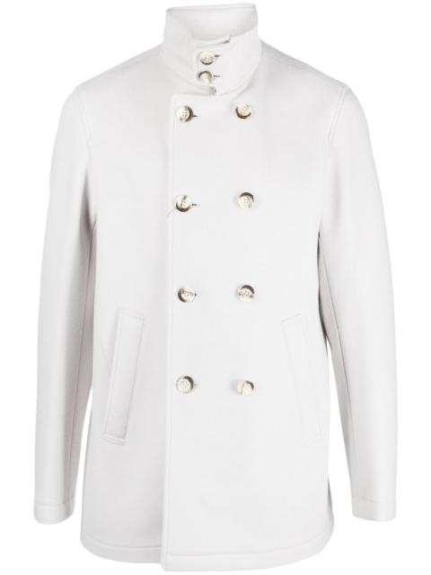 double-breasted high-neck coat