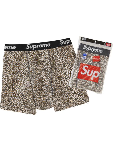 Supreme Hanes Leopard Boxer Briefs (2 Pack) Leopard