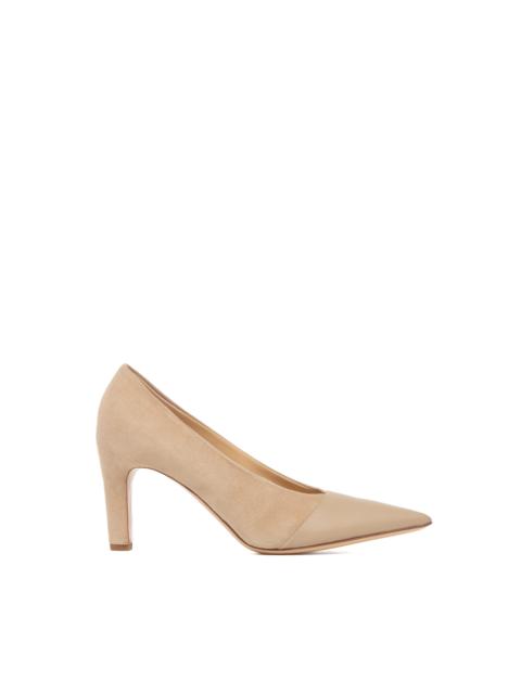 Empress High Heel Stiletto Pump in Nude Suede & Leather