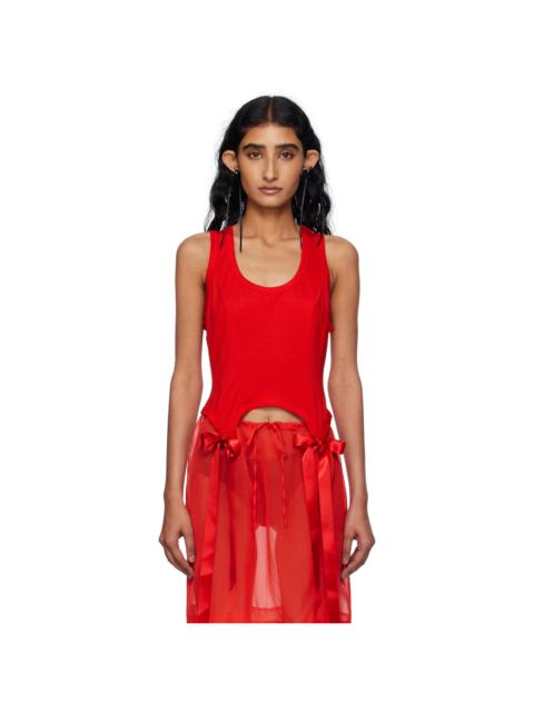 Red Bow Tail Easy Tank Top