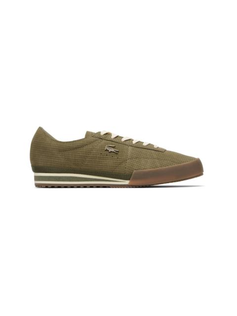 Khaki Aura Leather Sneakers