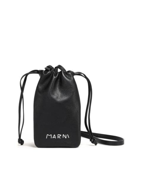 drawstring leather wallet