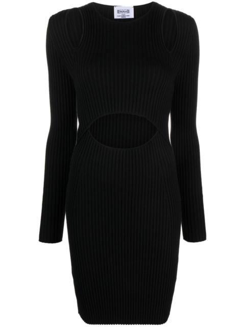 x Simkhai contoured ribbed-knit minidress