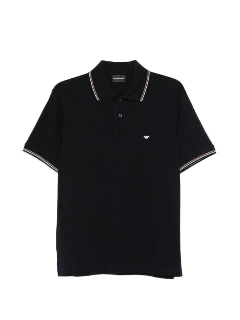 stripe-trim polo shirt