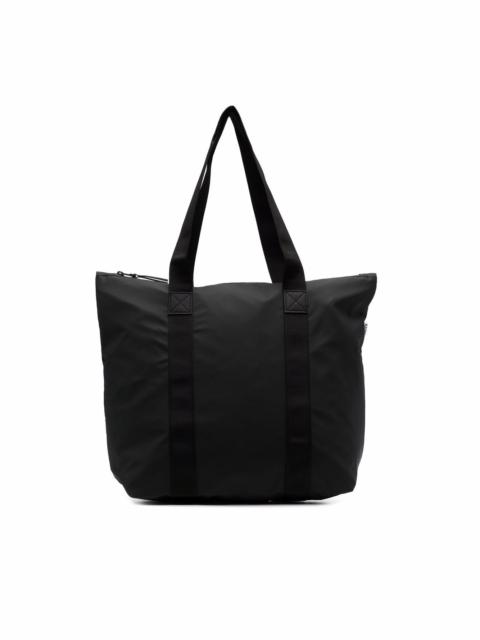 top zip-fastening tote bag