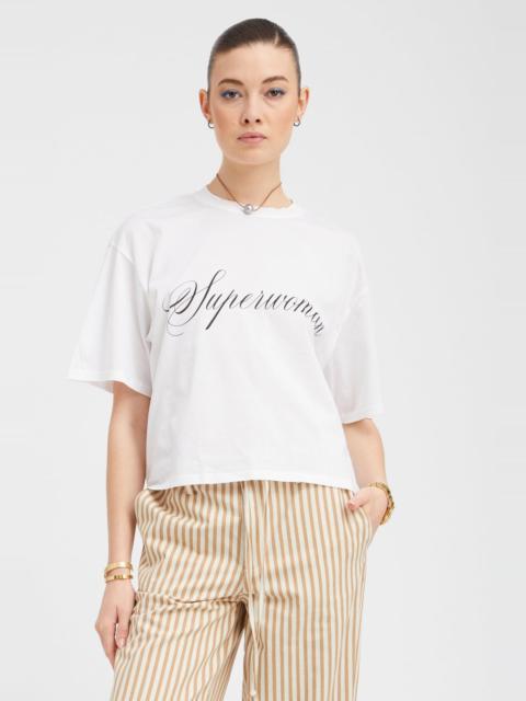 WHITE SUPERWOMAN BOXY TEE