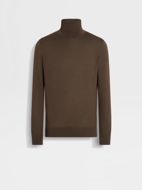 BROWN MÉLANGE CASHSETA TURTLENECK